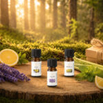 Entspannung des Waldes Set mit Lavendel, Zitrone, Zitronengras